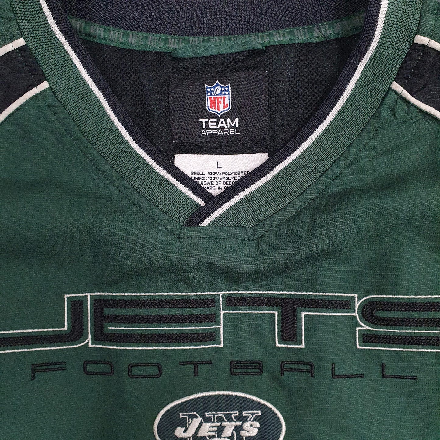 Mens Green NFL NY Jets Football Pullover  Coat