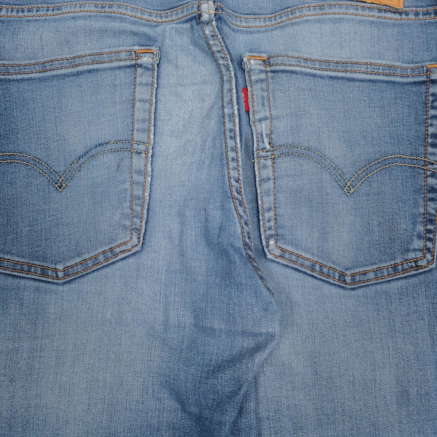 Mens Blue Levis Performance Distressed  Jeans