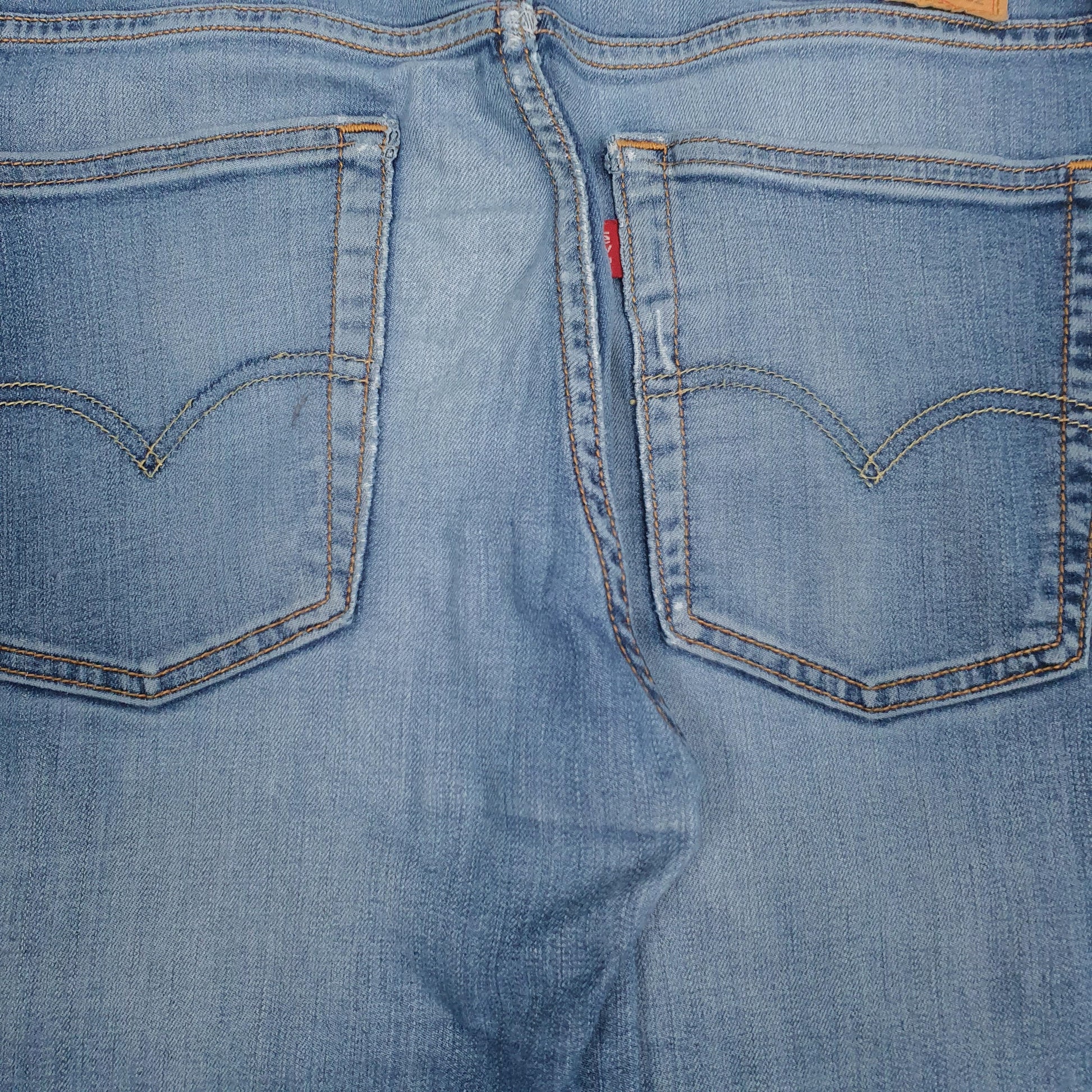 Mens Blue Levis Performance Distressed  Jeans