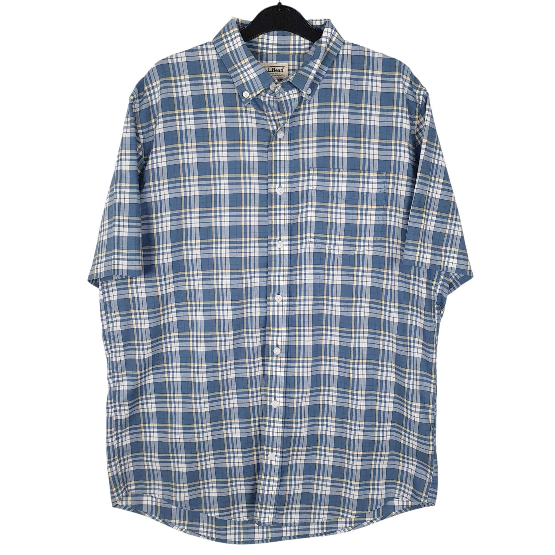 Mens Blue L.L.Bean  Short Sleeve Shirt