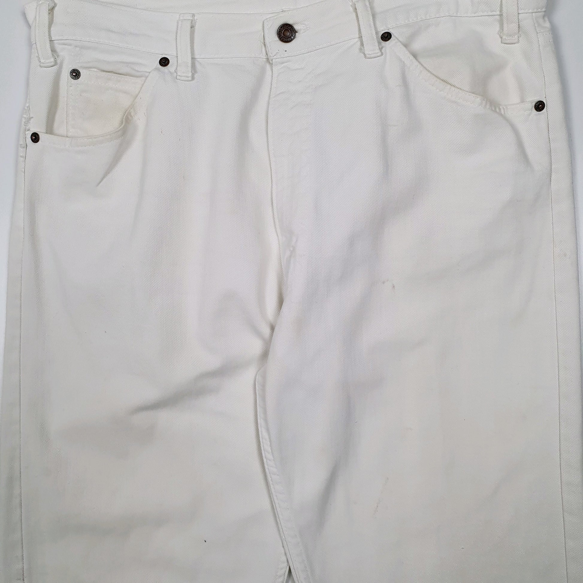 Mens White Levis Vintage 1980s Made In USA  Jeans