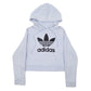 Womens Blue Adidas Spellout Hoodie Jumper