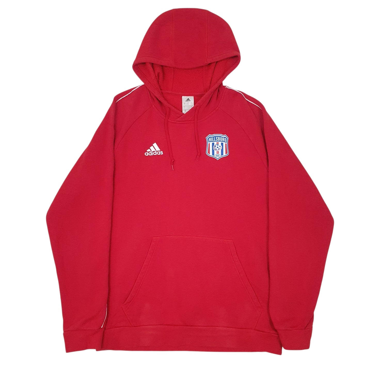 Mens Red Adidas FC Bayern Hoodie Jumper