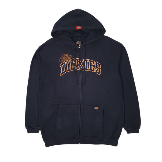 Mens Navy Dickies Hoodie Full Zip Jumper