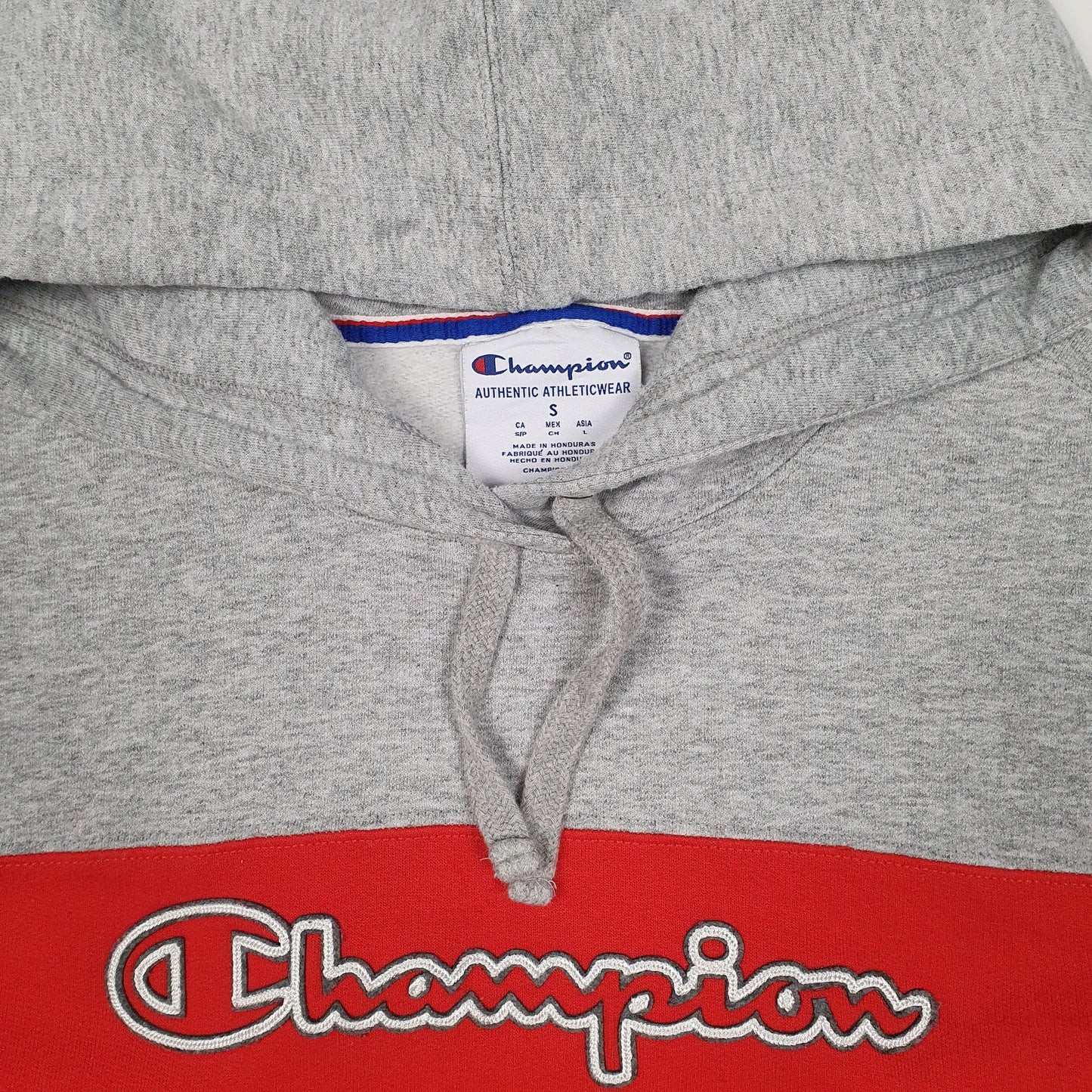 Mens Grey Champion  Hoodie Jumper