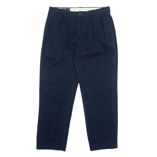 Mens Navy Polo Ralph Lauren Ethan Pant Double Pleated Chino Trousers