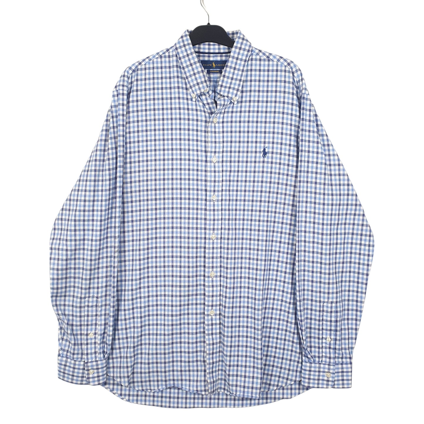 Mens Blue Ralph Lauren Performance Long Sleeve Shirt