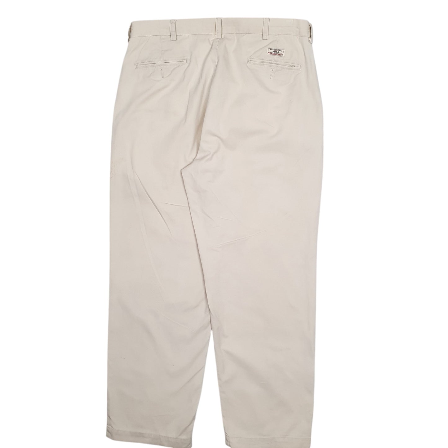 Mens Cream Polo Ralph Lauren Andrew Pant Pleated  Trousers