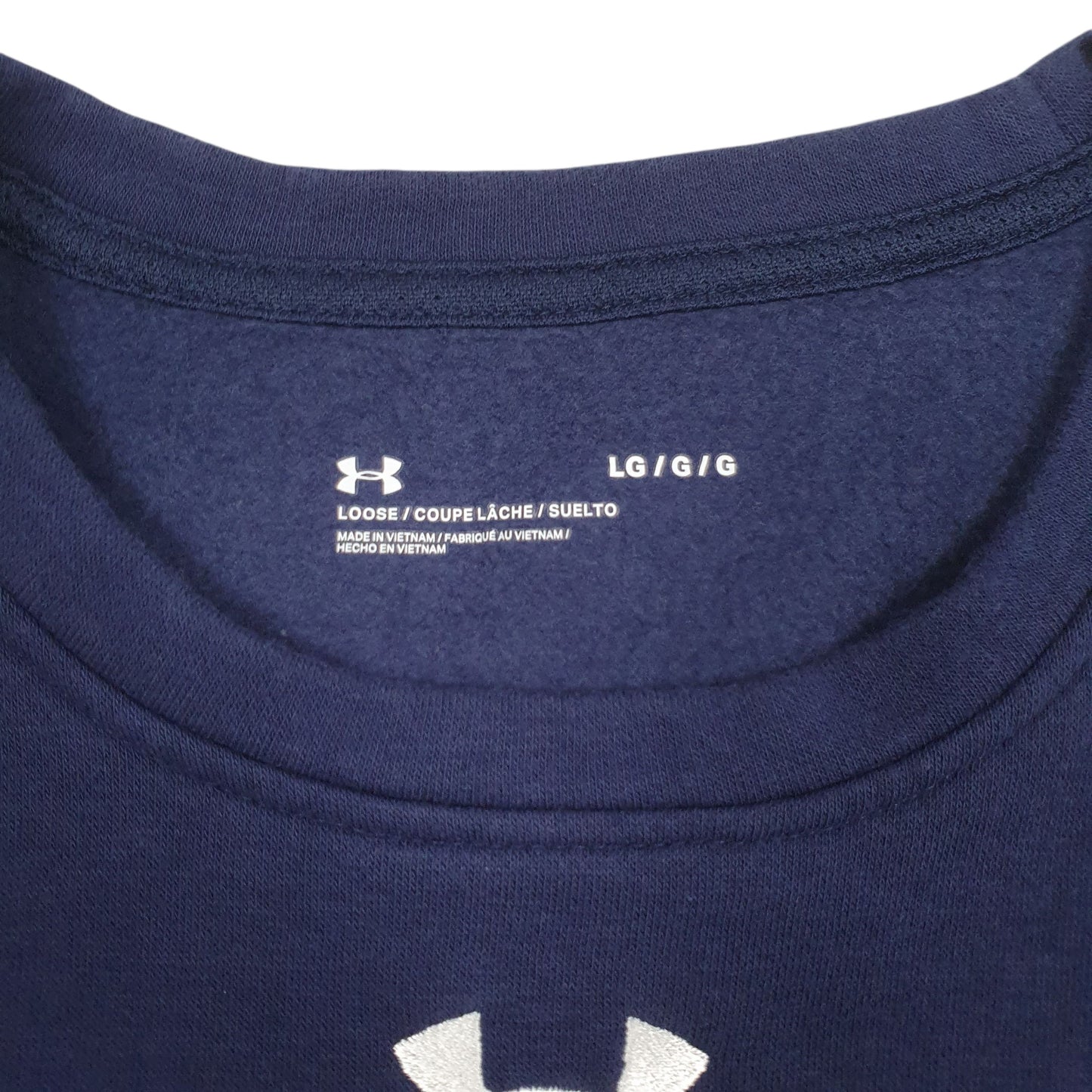 Mens Navy Under Armour  Crewneck Jumper