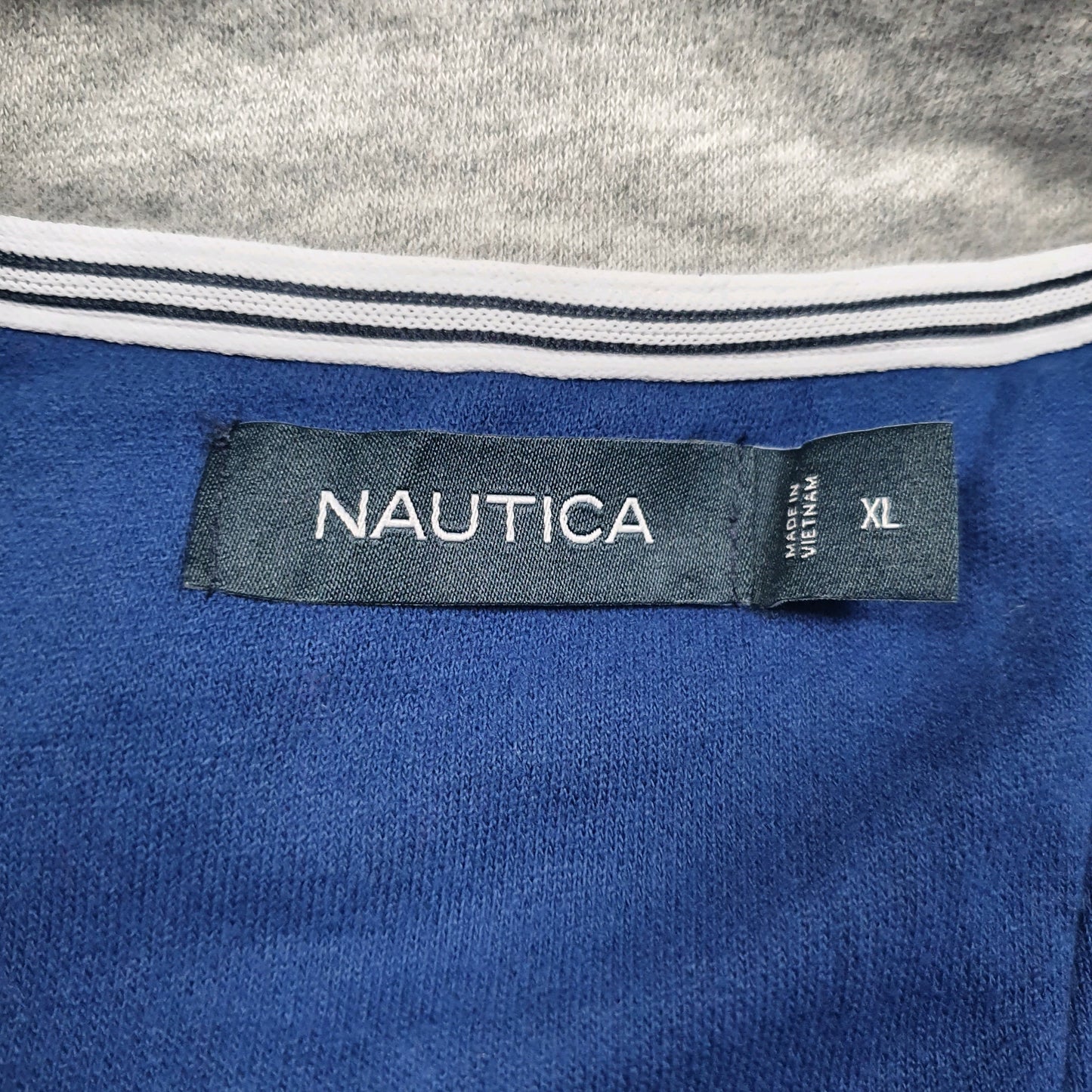 Mens Blue Nautica  Full Zip Jumper