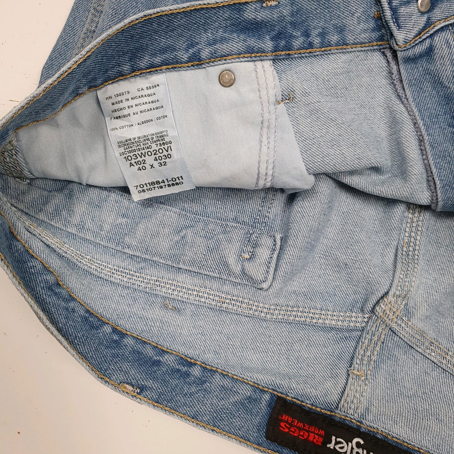Mens Blue Wrangler Carpenter  Jeans