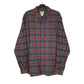 Mens Grey L.L.Bean Scotch Plaid Flannel Long Sleeve Shirt