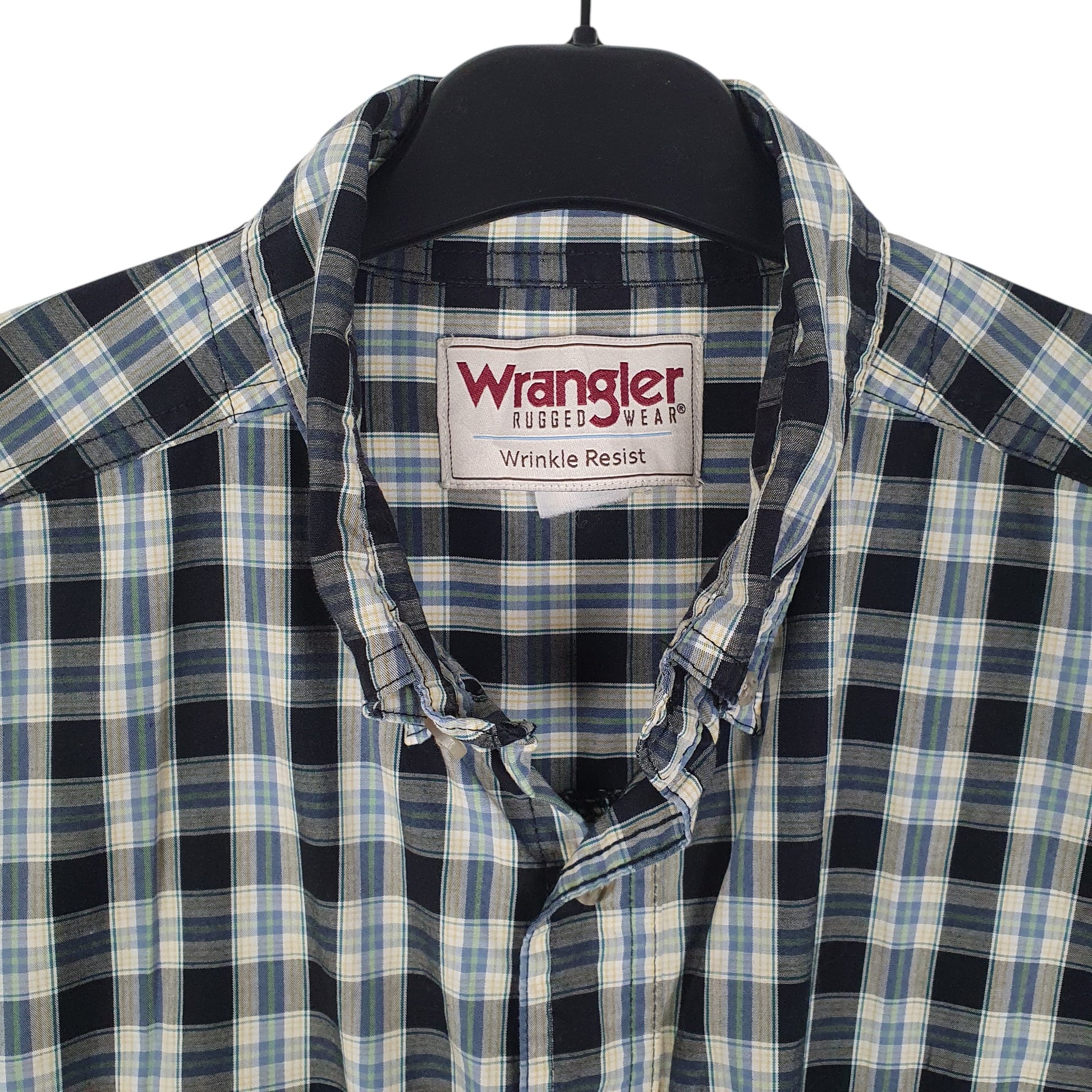 Mens Navy Wrangler Rugger Wear  Shirt