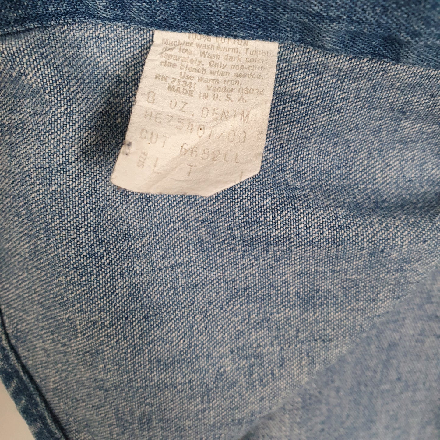 Mens Blue L.L.Bean Vintage 1970s 1980s Denim Made In USA  Shirt