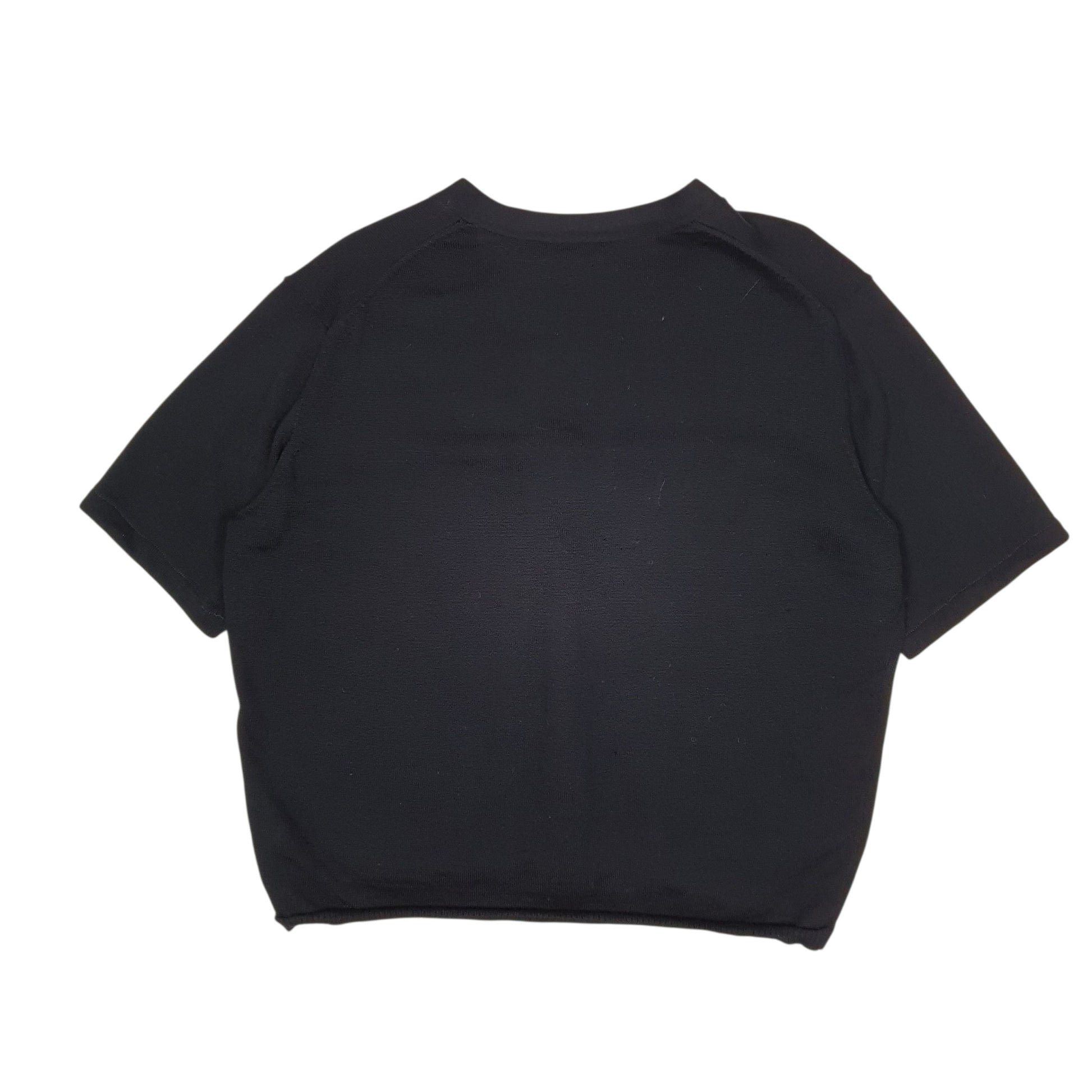 Womens Black Burberry Short Sleeve Cardigan Jumper