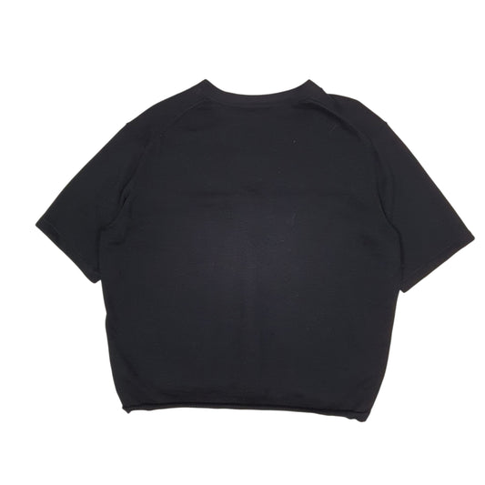 Womens Black Burberry Short Sleeve Cardigan Jumper