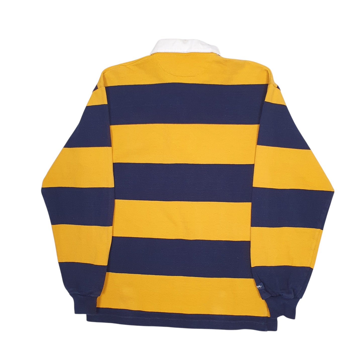 Mens Yellow Barbarian Rugby Hoodie Polo Shirt