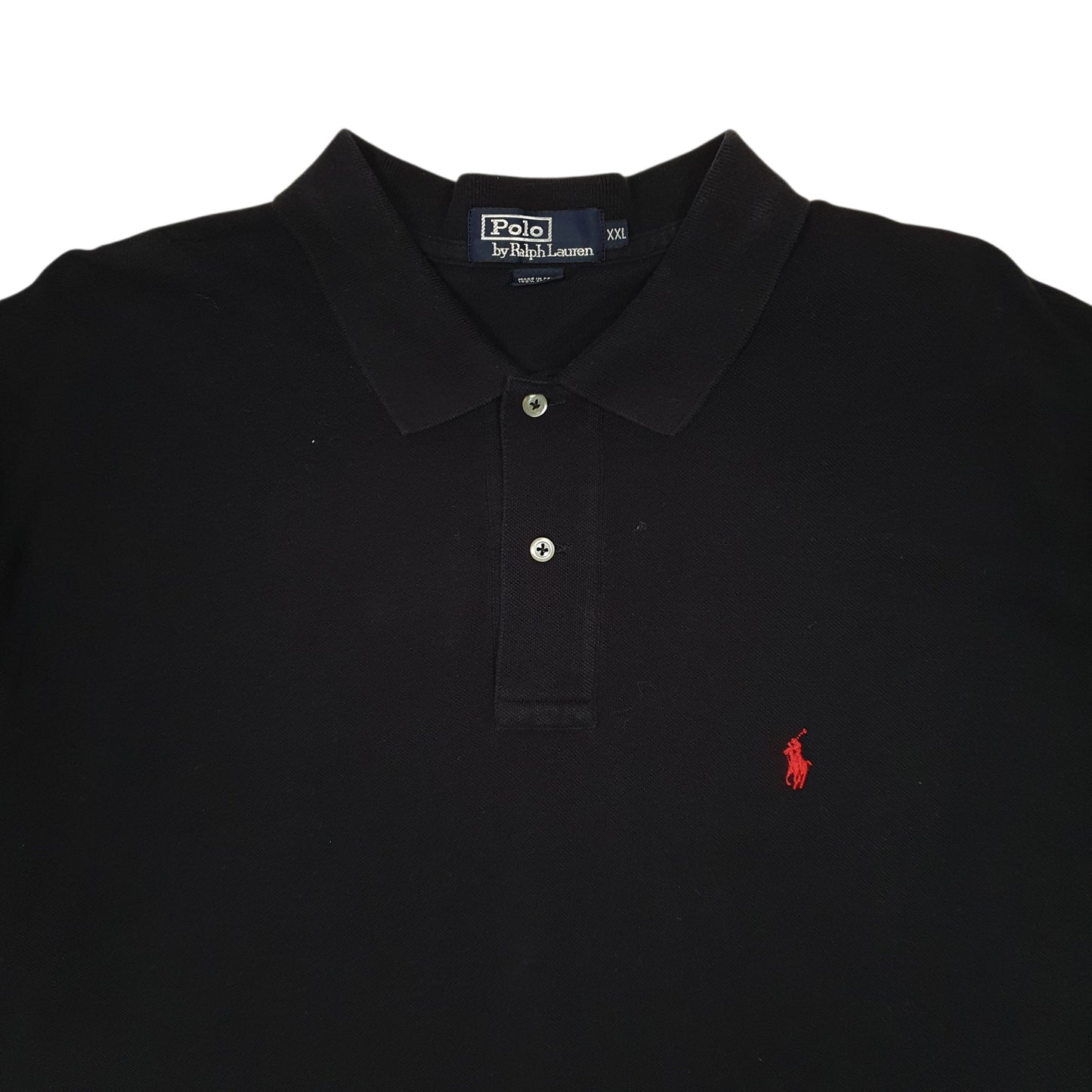 Mens Black Polo Ralph Lauren Vintage 90s  Polo Shirt