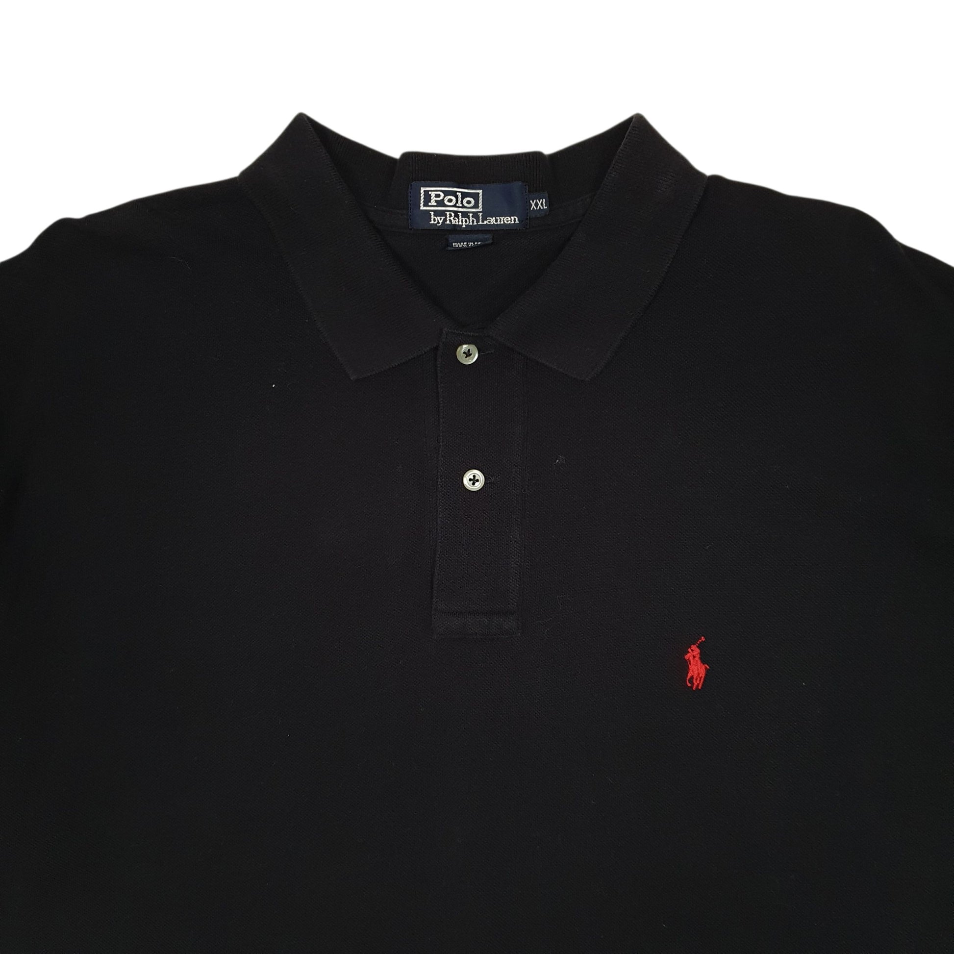 Mens Black Polo Ralph Lauren Vintage 90s  Polo Shirt