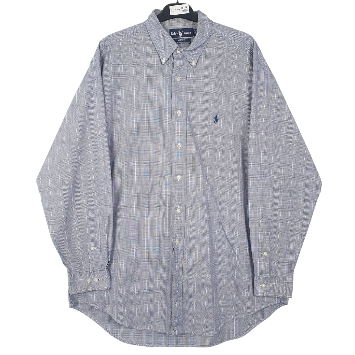 Mens Blue Ralph Lauren Pinpoint Oxford Long Sleeve Shirt
