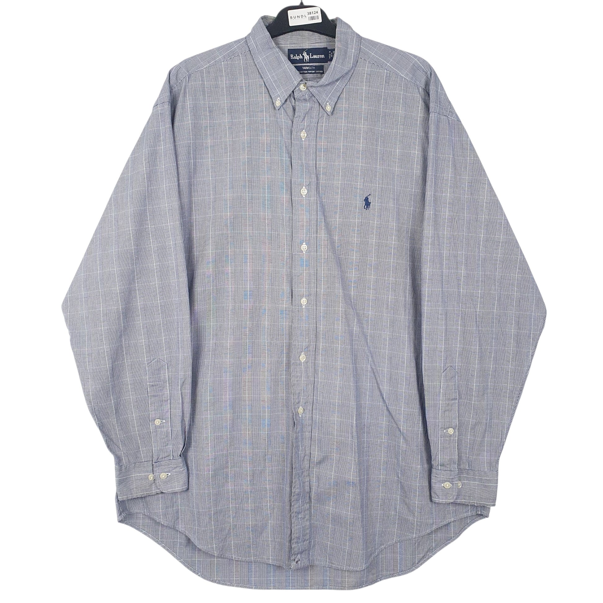 Mens Blue Ralph Lauren Pinpoint Oxford Long Sleeve Shirt