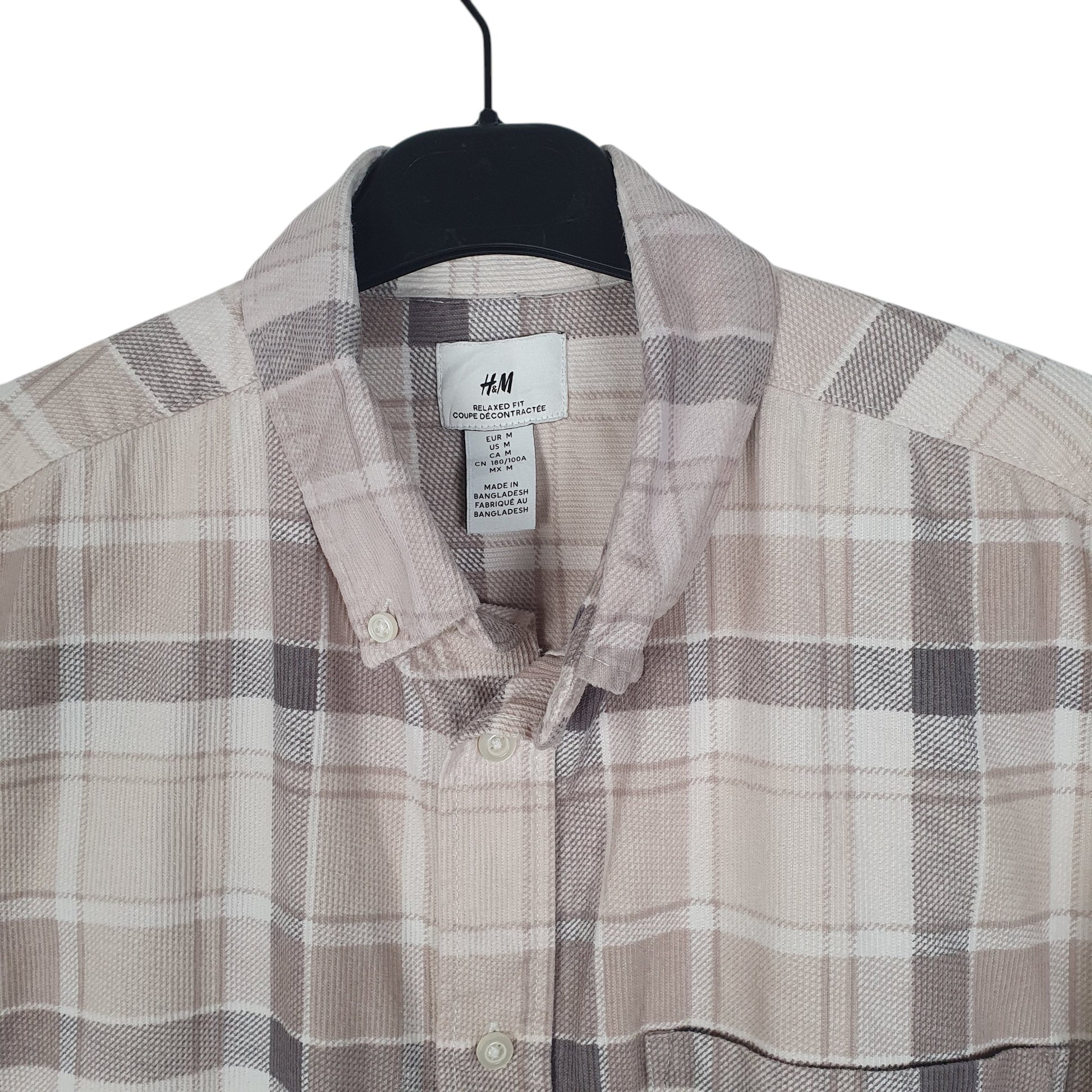 Mens Cream H&M Corduroy  Shirt