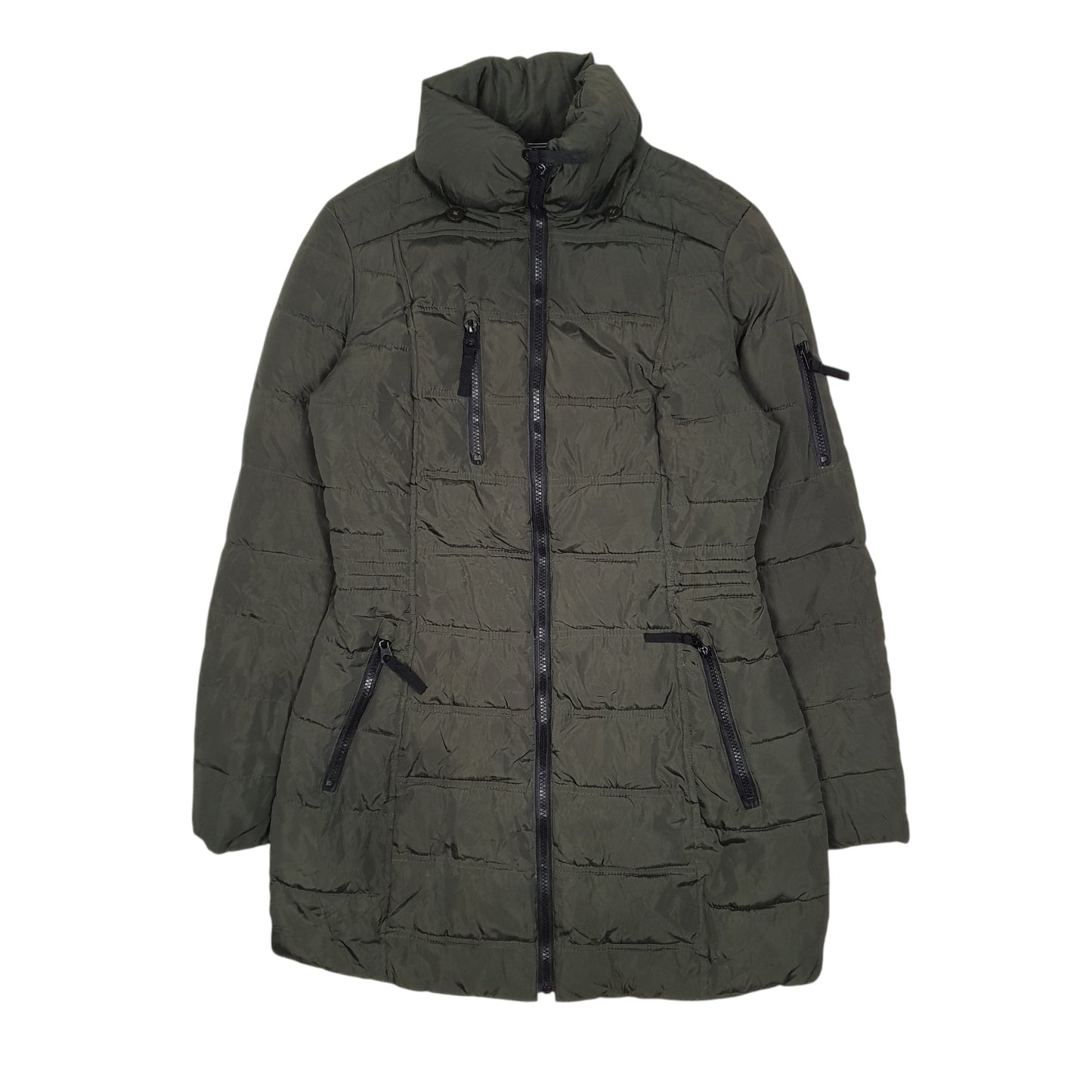 Womens Green Nautica Longline Trench  Coat