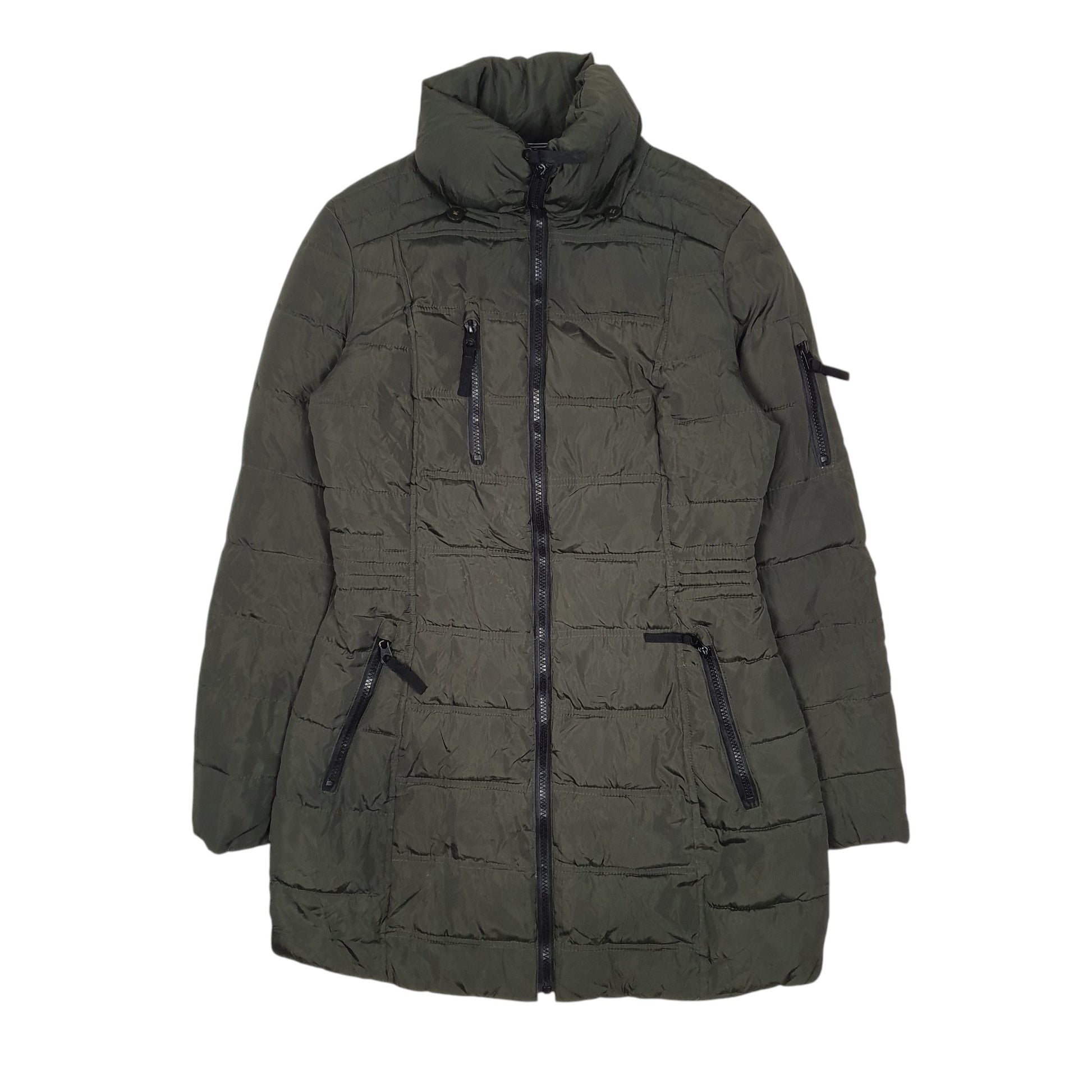 Womens Green Nautica Longline Trench  Coat