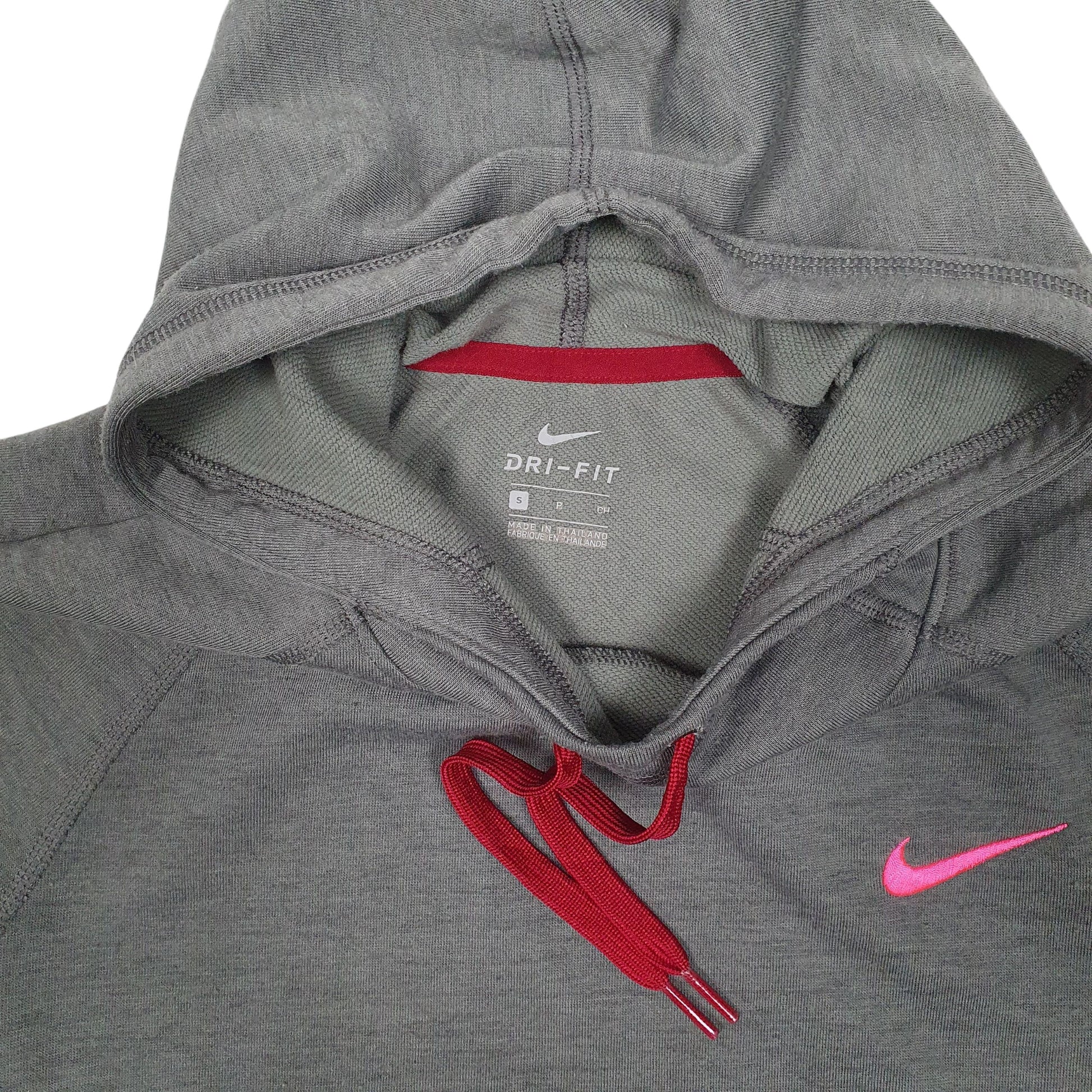 Womens Grey Nike Dri Fit Lightweight Hoodie Jumper