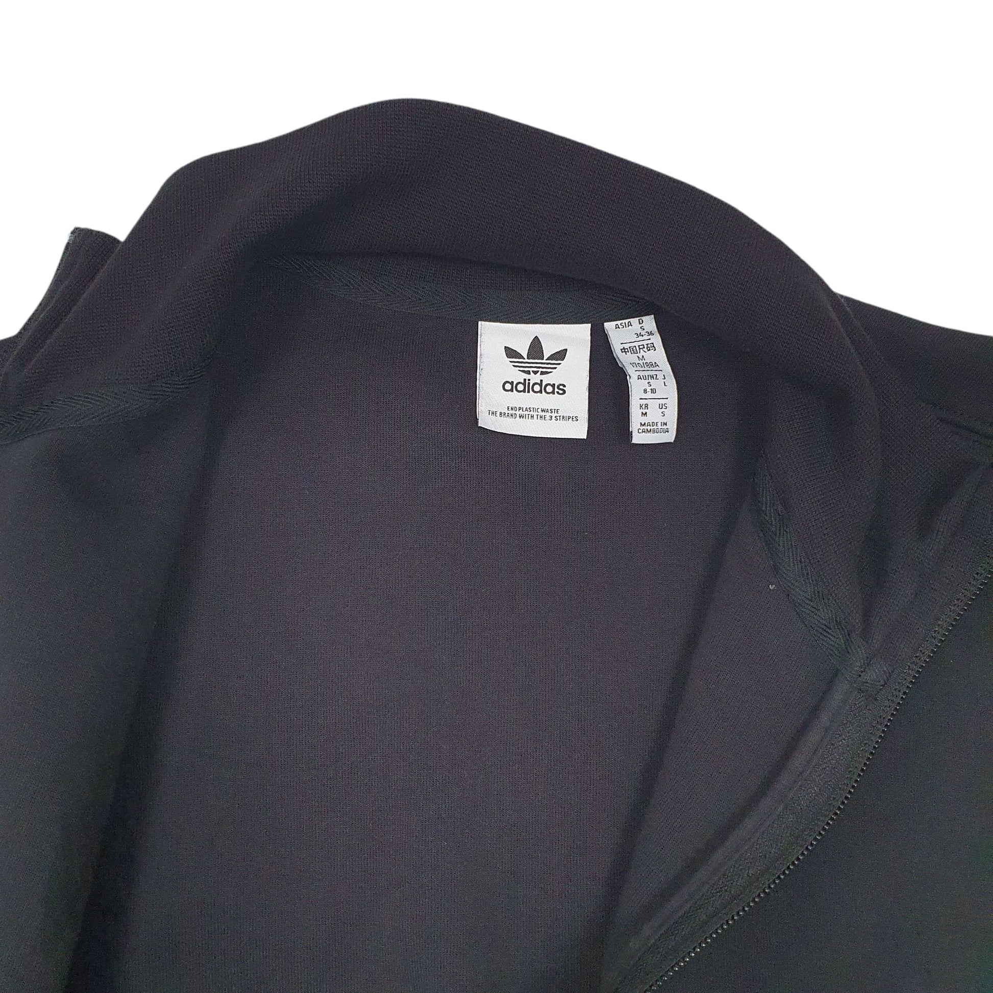 Womens Black Adidas  Full Zip Jumper