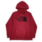 Womens Burgundy The North Face Spellout Hoodie Jumper