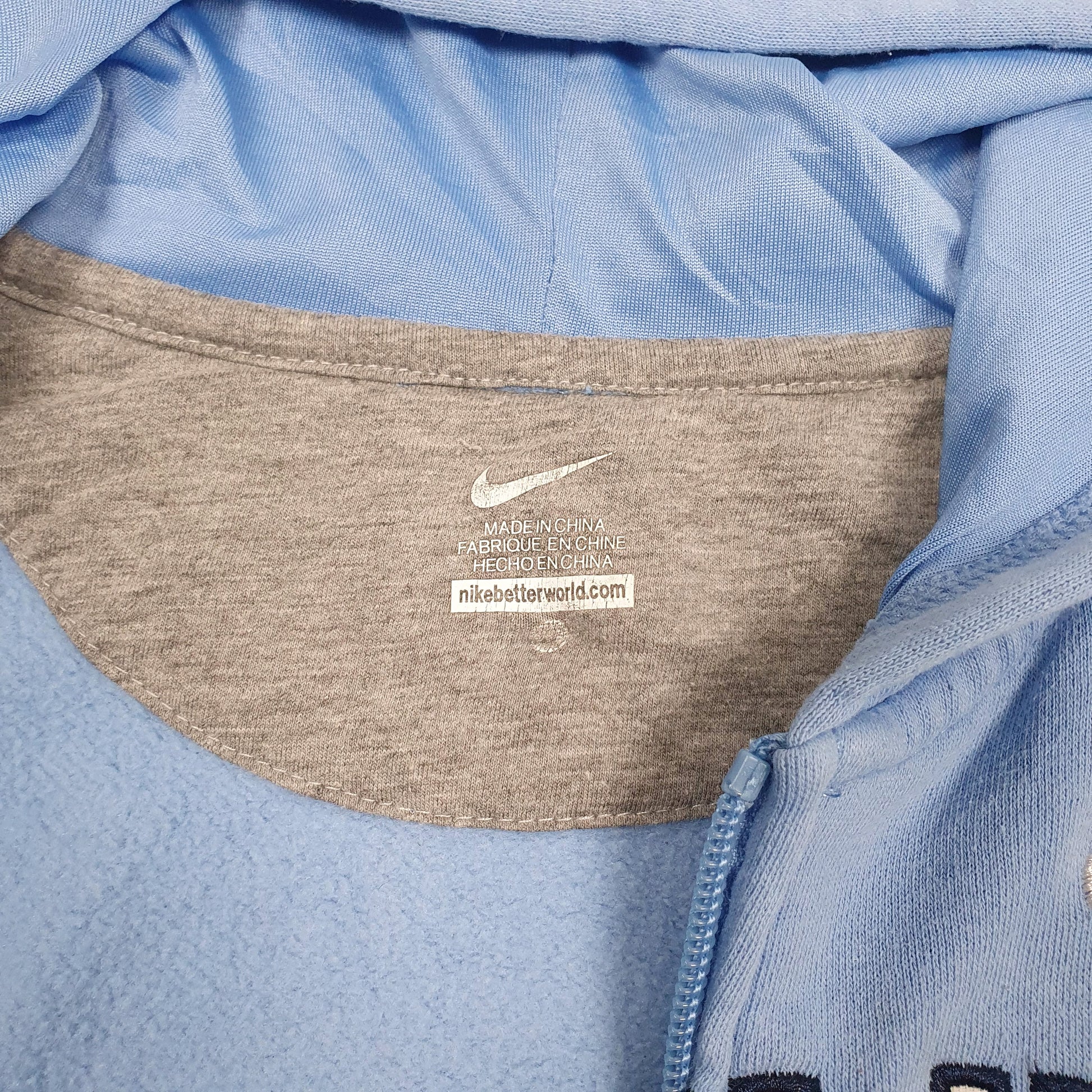 Womens Blue Nike Carolina Full Zip Jumper