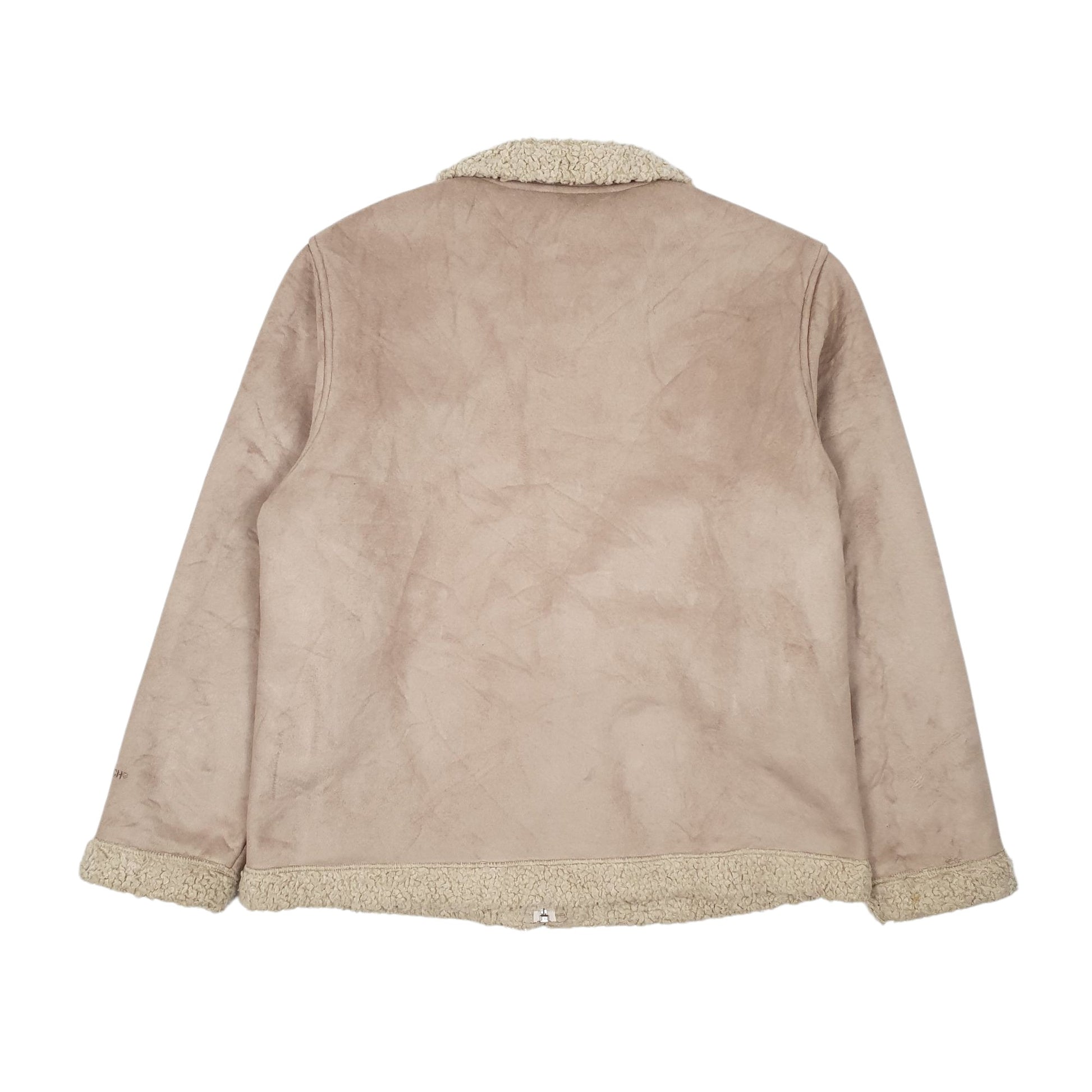 Mens Beige Woolrich Faux Shearling Fleece Lined  Coat