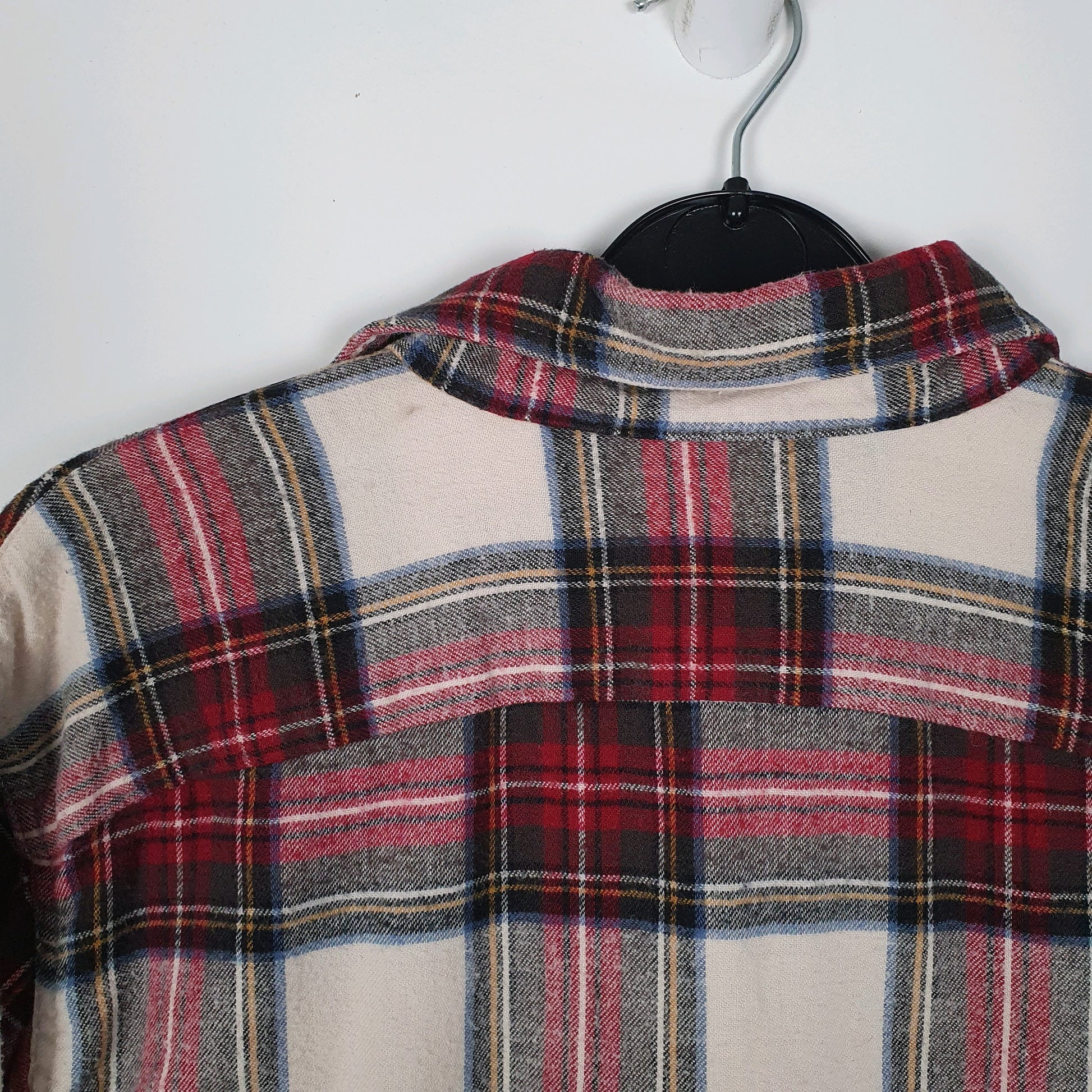 Mens Red L.L.Bean Vintage 1980s Made In USA Thick Flannel  Shirt
