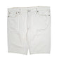Mens White Levis 502 Ripped Denim Shorts