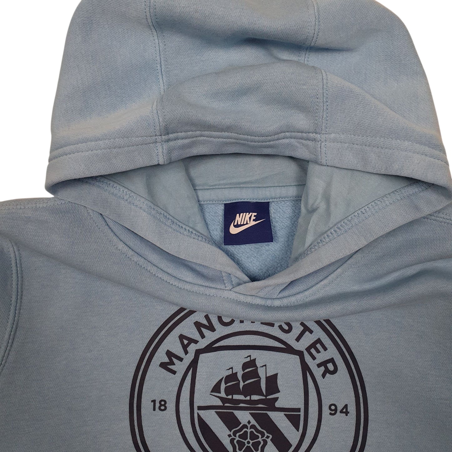 Womens Blue Nike Manchester City FC Football Hoodie Jumper