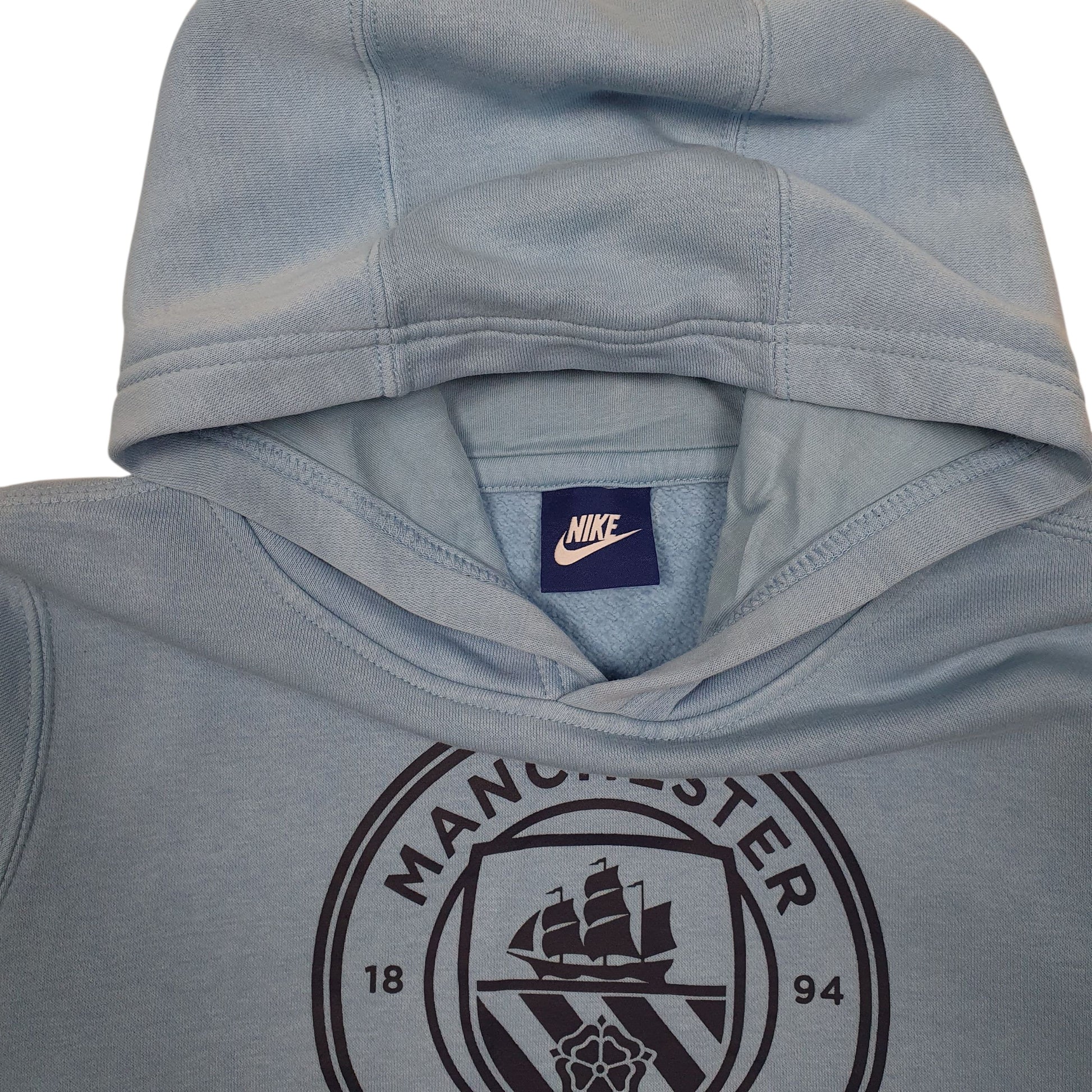 Womens Blue Nike Manchester City FC Football Hoodie Jumper