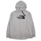 Mens Grey The North Face Spellout Hoodie Jumper