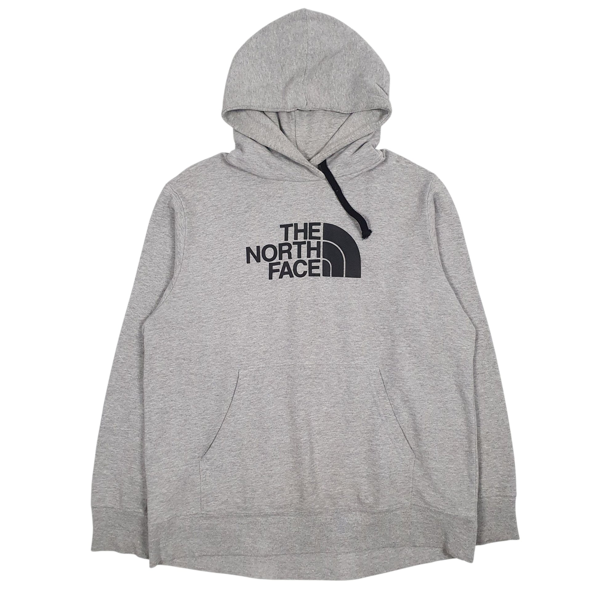 Mens Grey The North Face Spellout Hoodie Jumper