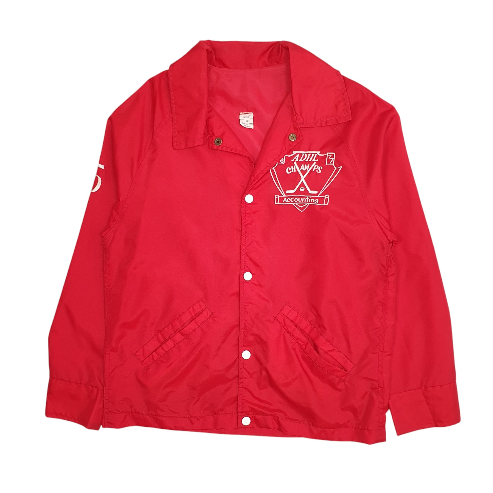 Mens Red Unbranded Vintage 1970s Hockey Coach  Coat