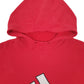Mens Red Adidas Spellout Hoodie Jumper