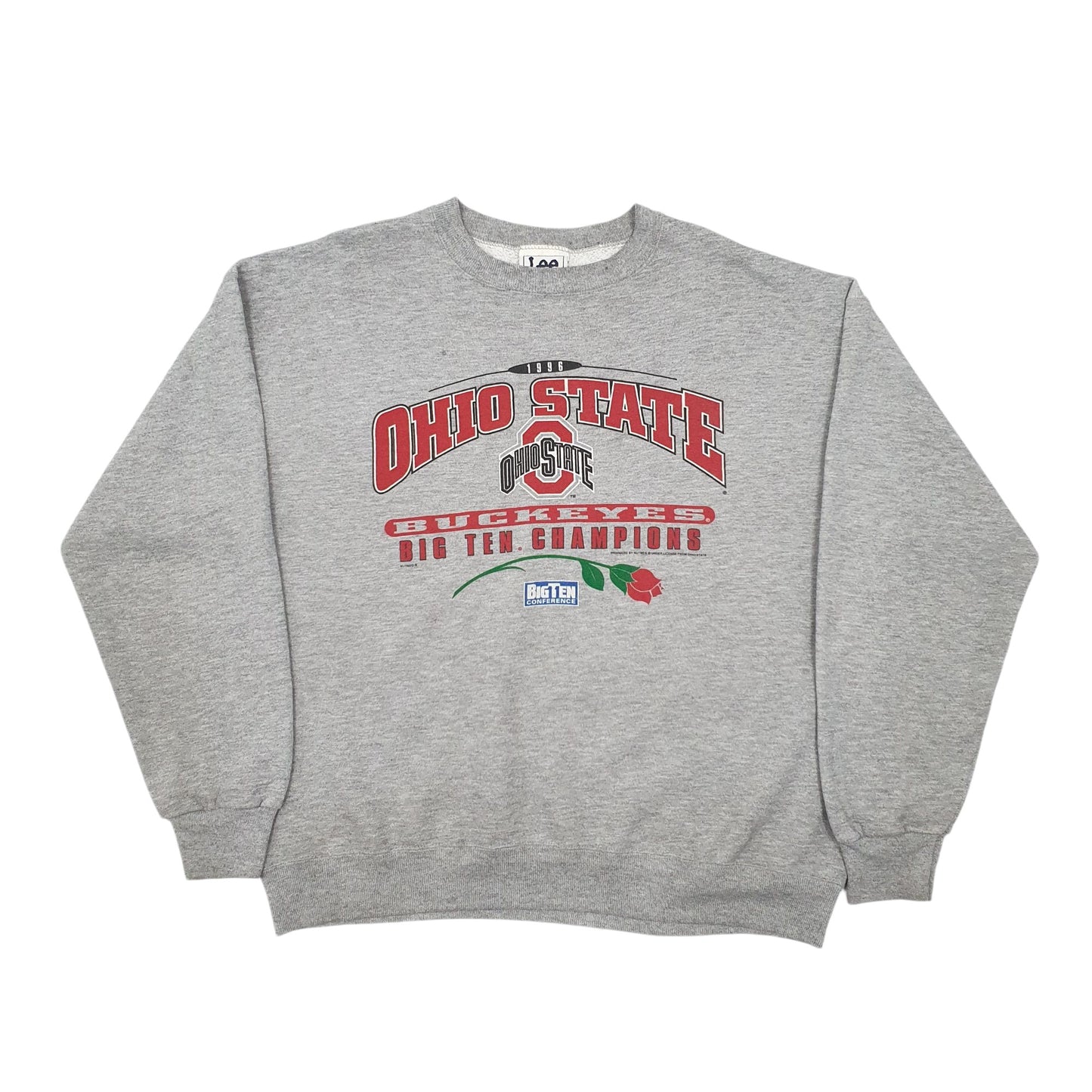 Mens Grey Nutmeg Mills Ohio State Vintage 90s Made In USA Crewneck Jumper