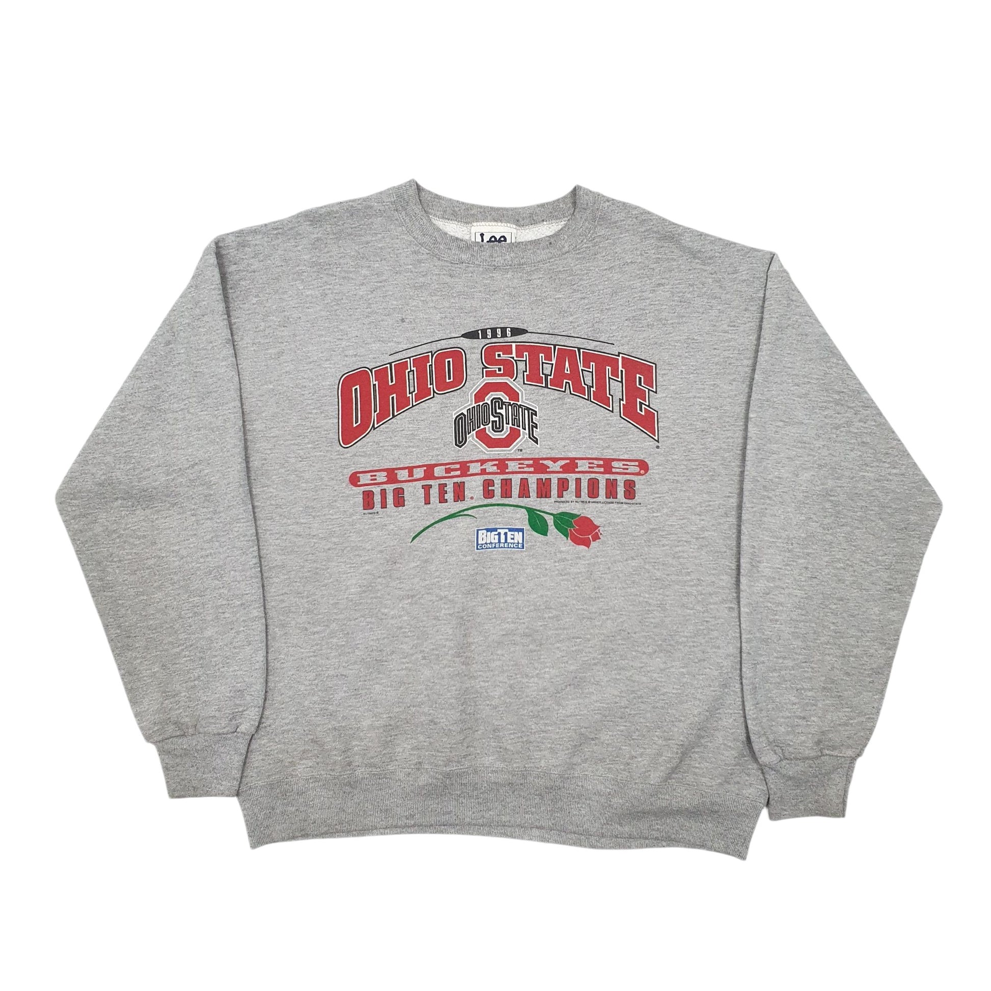 Mens Grey Nutmeg Mills Ohio State Vintage 90s Made In USA Crewneck Jumper