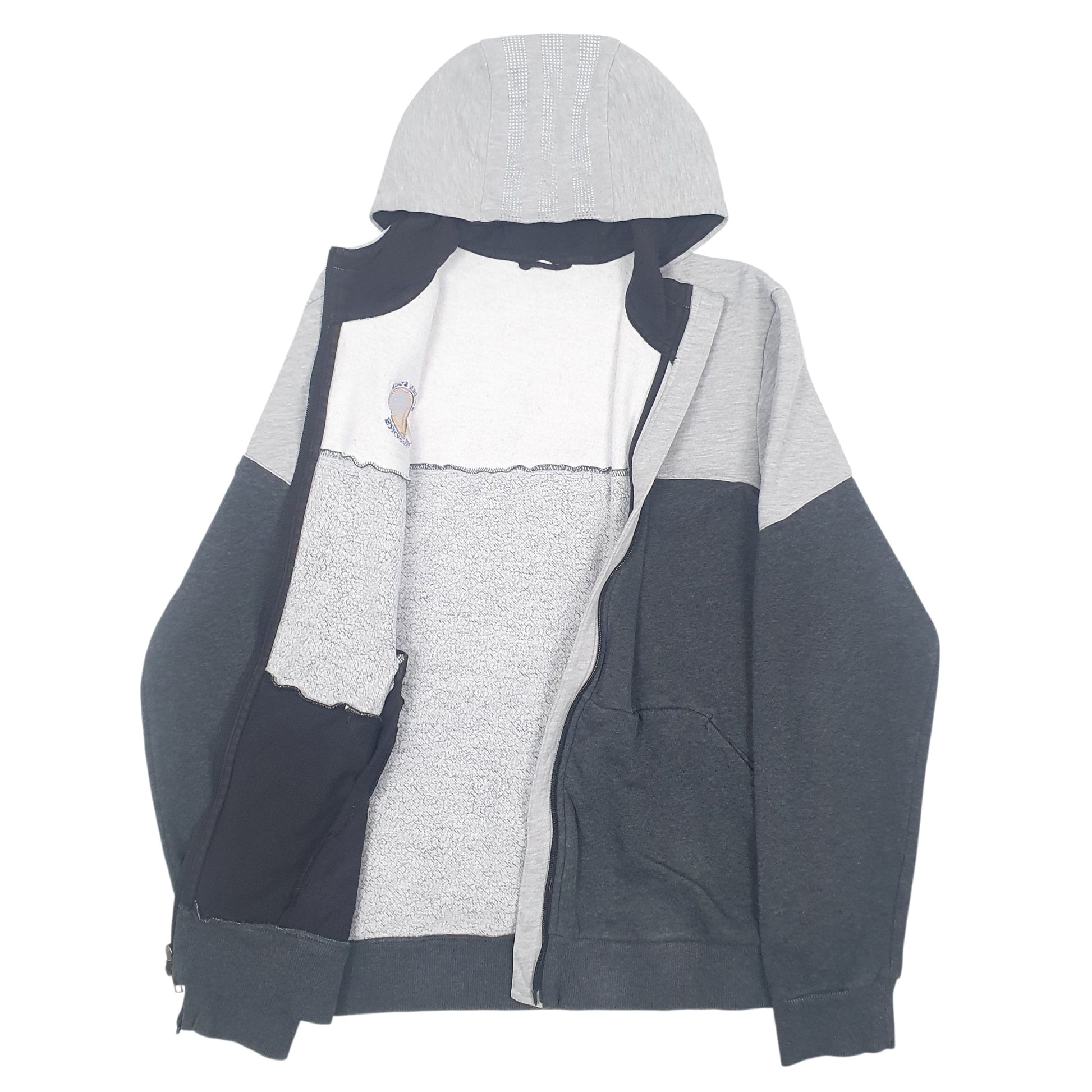 Mens Grey Adidas Golden State Warriors Full Zip Jumper