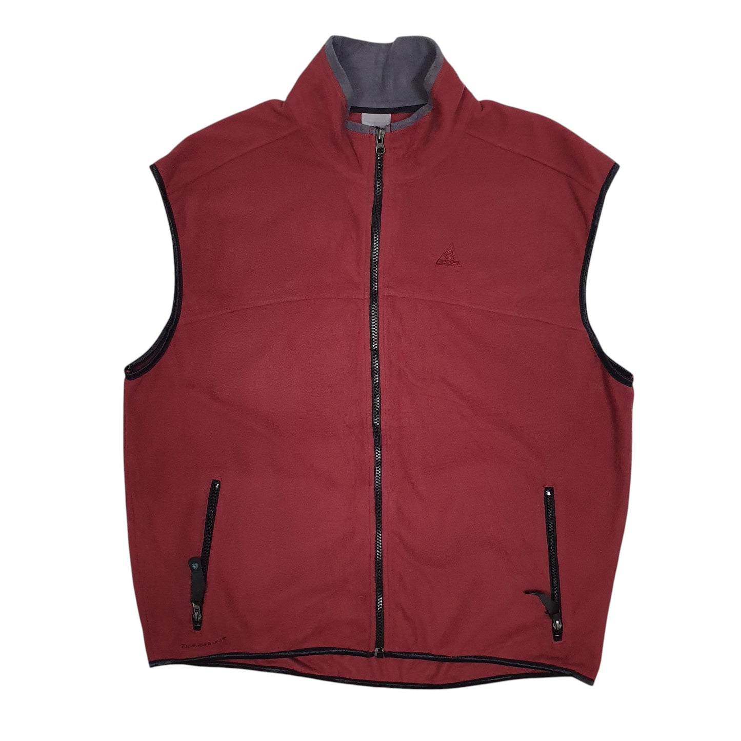 Mens Burgundy Nike ACG Therma Fit Vintage 00s Gilet Jumper
