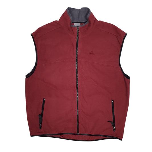 Mens Burgundy Nike ACG Therma Fit Vintage 00s Gilet Jumper