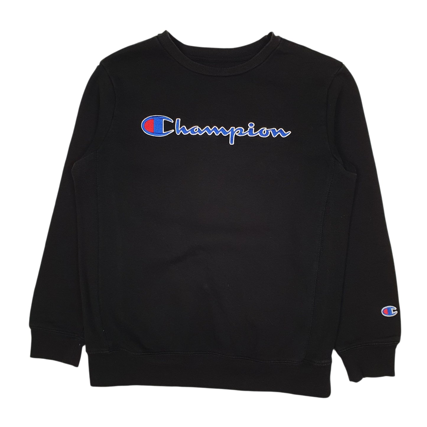 Womens Black Champion  Crewneck Jumper