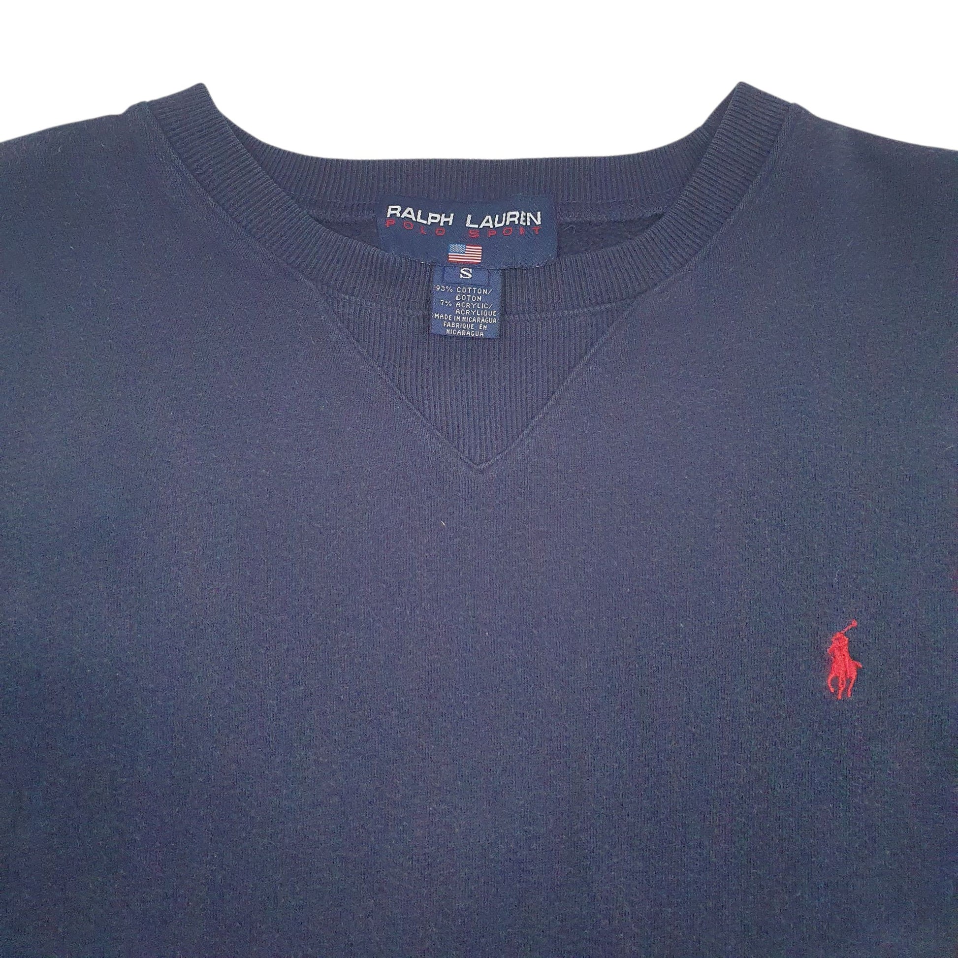Mens Navy Ralph Lauren Polo Sport Crewneck Jumper