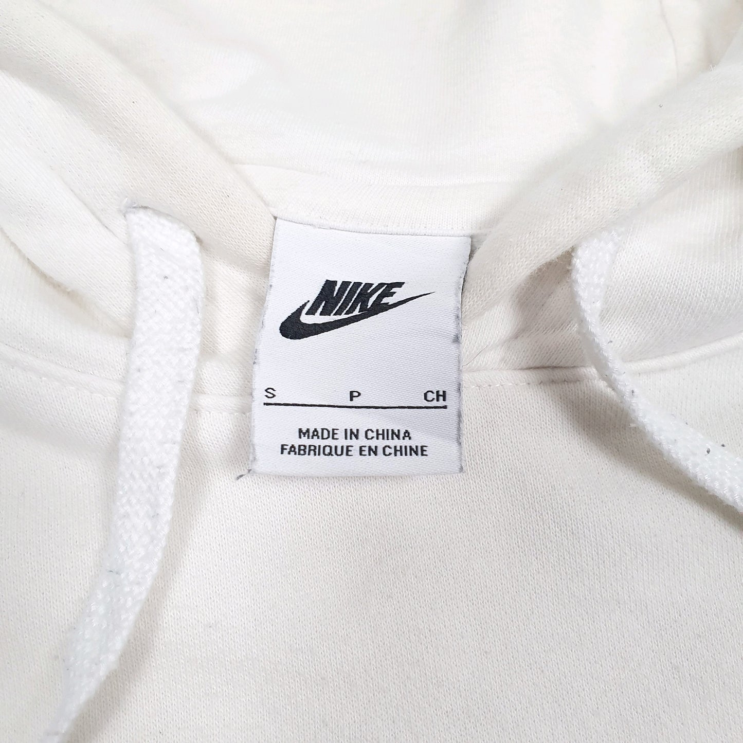 Mens White Nike Spellout Hoodie Jumper