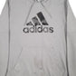 Mens Grey Adidas Spellout AeroReady Hoodie Jumper